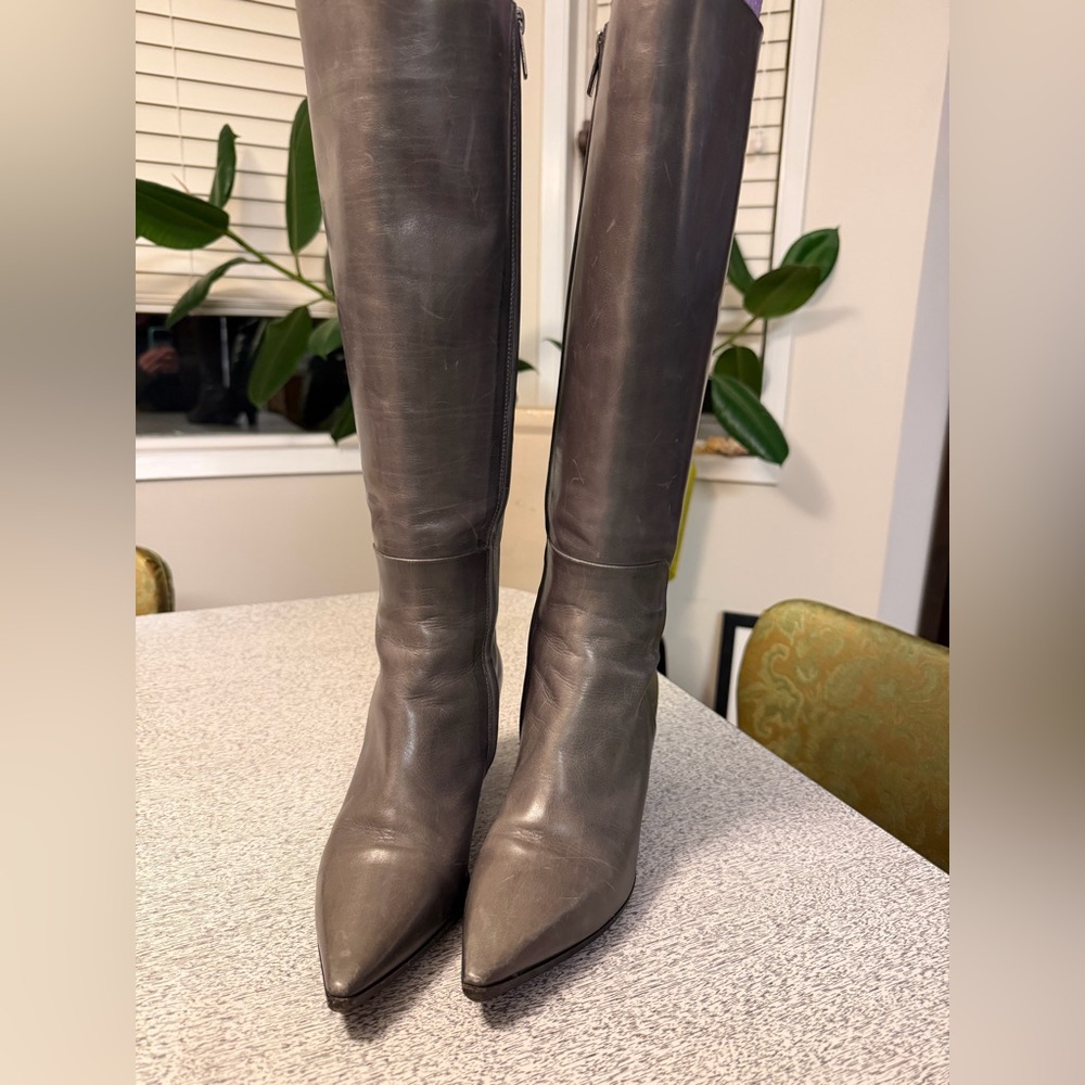 Jil Sander Gray Heeled Boots